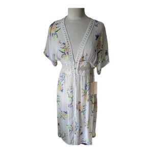 NEW Floral Beach Coverup Kimono Duster  Concert Outfit